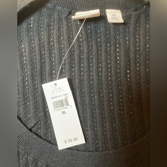 🆕 GAP Women’s CashSoft Ribbed Scoopneck Lightweight Sweater Black XLarge 16-18 - Picture 9 of 16